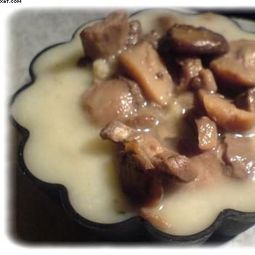 Cold mashed cauliflower mushroom