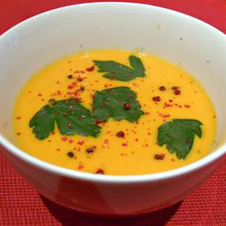 Cream of carrot with coconut milk