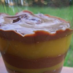 Duo of chocolate and orange cream