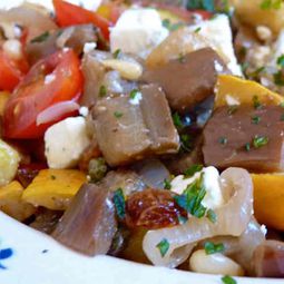 Eggplant Caponata and Zucchini