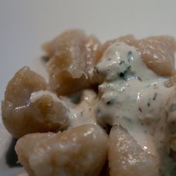 Gnocchi parsnips, thyme sauce