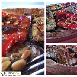 Grilled Pie with Vegetables and Wasabi