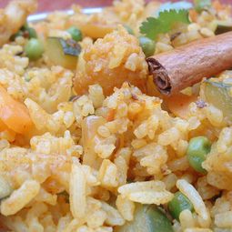 Indian Recipe Pulao rice with vegetables