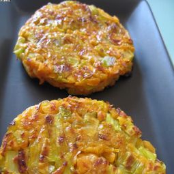Leek and sweet potato hash browns