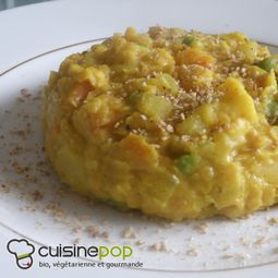 Lentil pilaf with turmeric