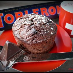 Melted dark Toblerone