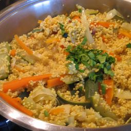 Millet risotto with vegetables