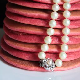 Pancakes pink beet