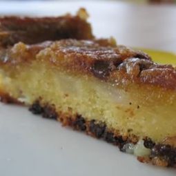 Pear and chocolate cake