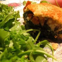 Pizza blown spinach