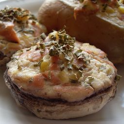 Potatoes and mushrooms with Paris peasants filled (vegan)