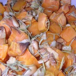 Roasted sweet potatoes with rosemary