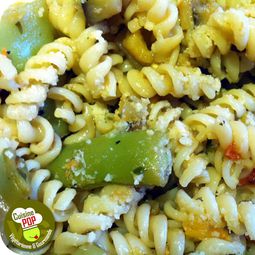 Roasted vegetables and wholegrain fusilli