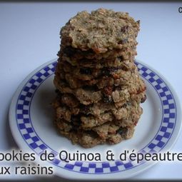 Spelt Cookies quinoa raisins