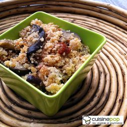 Tabbouleh with roasted eggplant