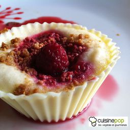 Tiramisu with raspberry chocolate shell