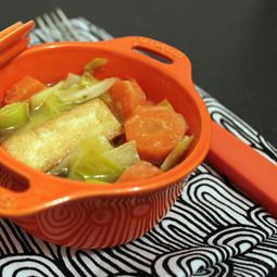 Tofu casserole with vegetables and miso