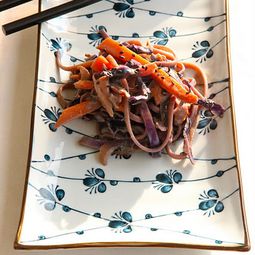 Udon noodles with autumn colors