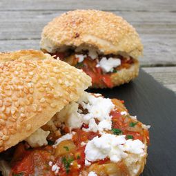 Veggie Burger Tomato and Feta