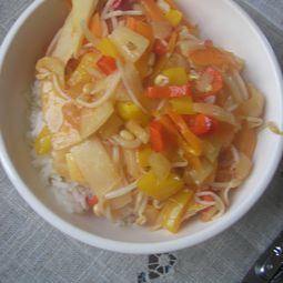 Wok vegetables with sweet and sour