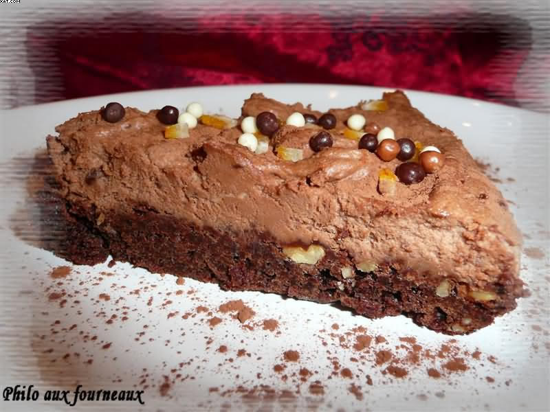 Brownie with Chocolate Mousse