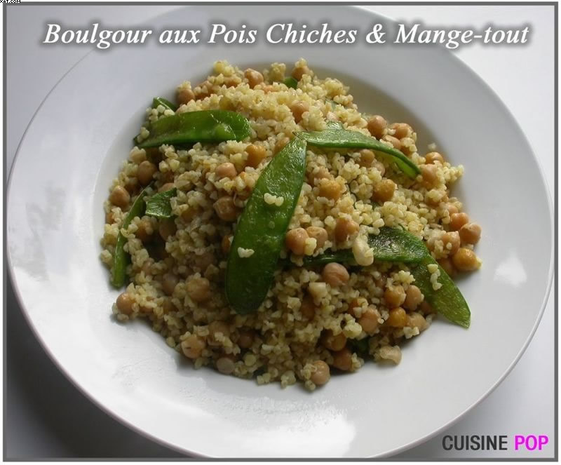 Bulgur with Chickpeas & Pea