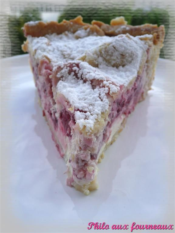 Cake with raspberry ricotta