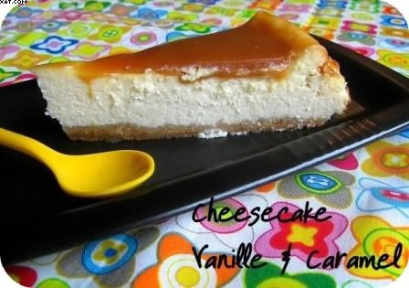 Cheese cake with vanilla & caramel with salted butter