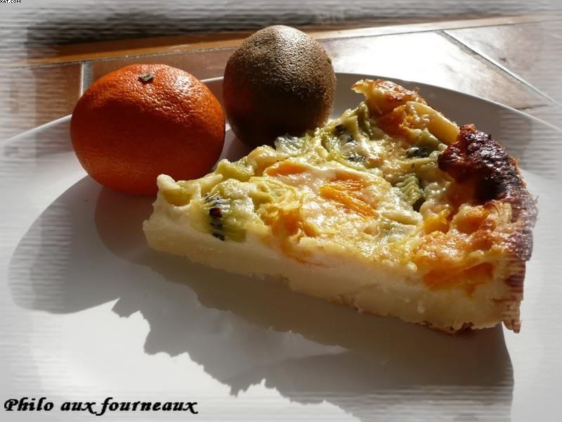 Clafoutis with Kiwi & Clementine