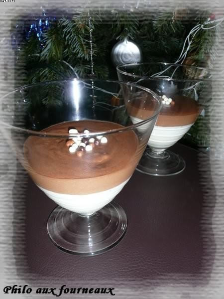 Duo Toblerone mousse and white chocolate
