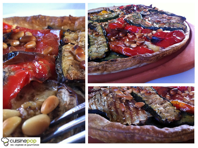 Grilled Pie with Vegetables and Wasabi