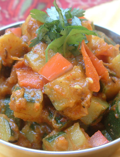Indian recipe spice zucchini