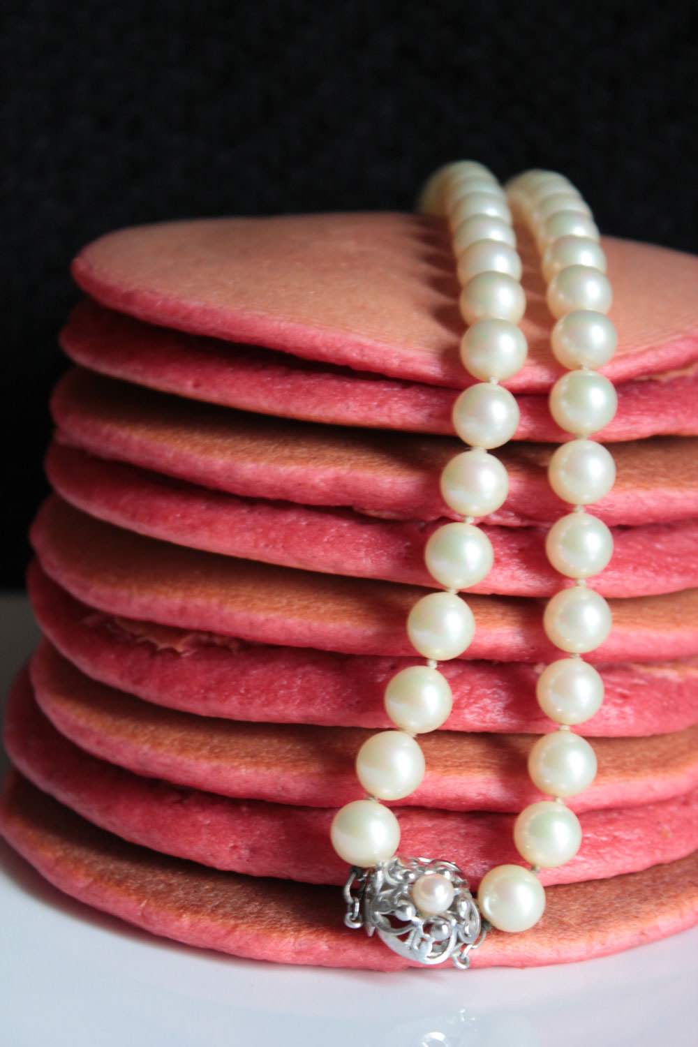 Pancakes pink beet