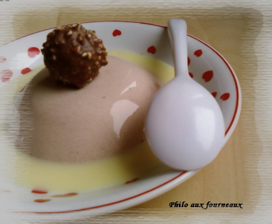 Panna Cotta with Ferrero Rocher