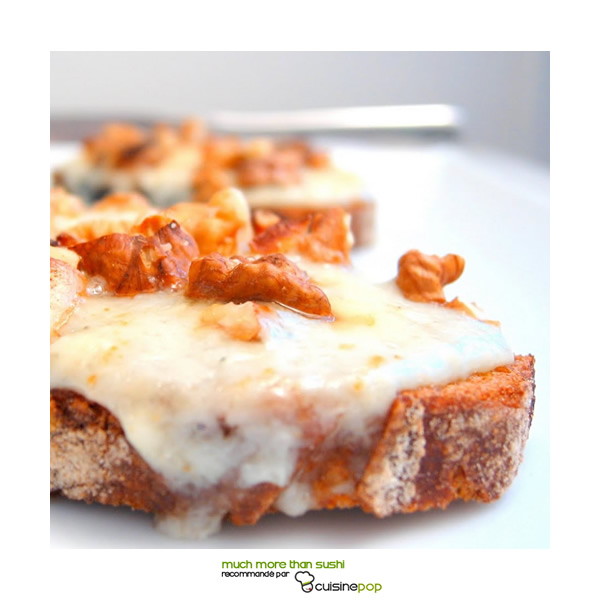 Roquefort and walnut toast