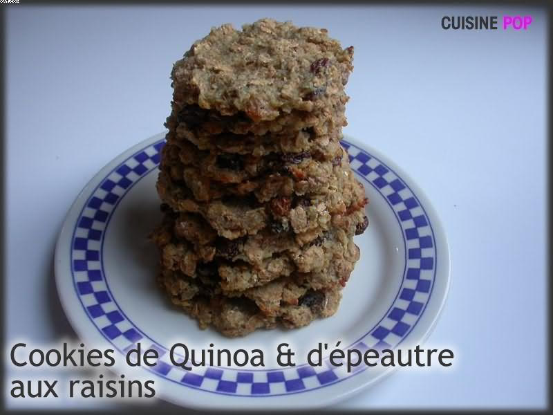 Spelt Cookies quinoa raisins