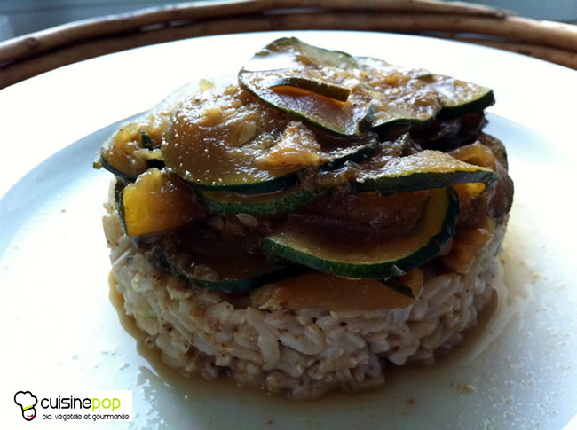 Sweet and savory rice with zucchini