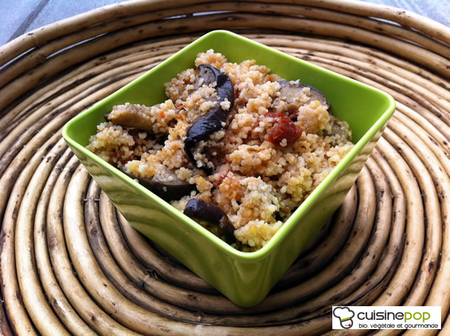 Tabbouleh with roasted eggplant