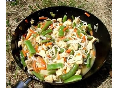 Tempeh sautéed vegetables