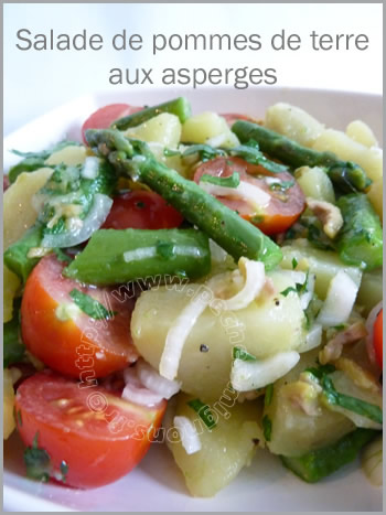 Tere potato salad with asparagus