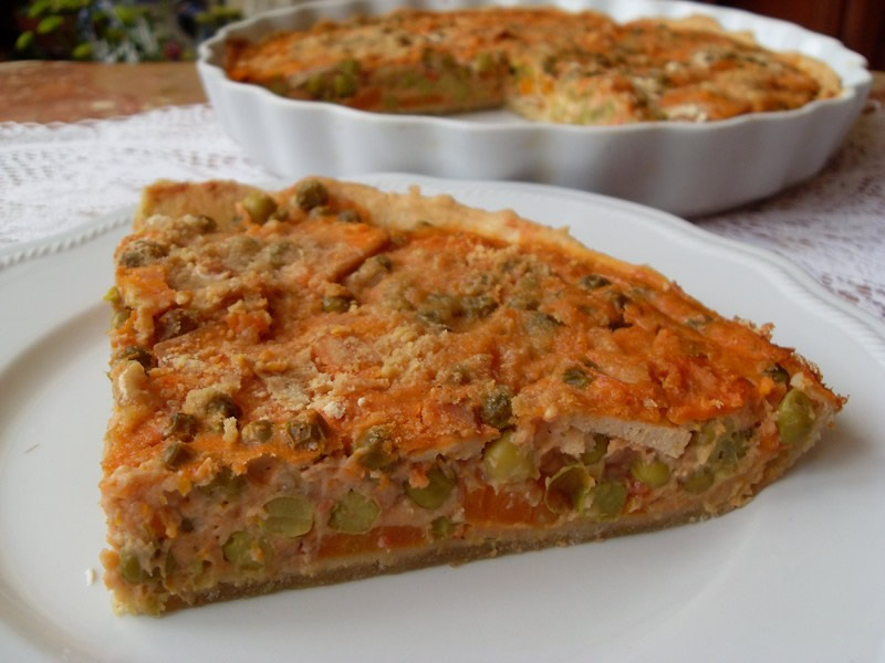 Vegan Pie with Peas and Tofu