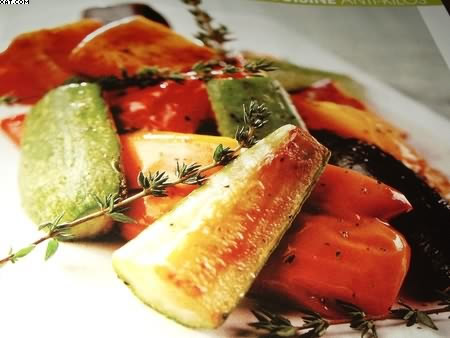 Wok sauteed vegetables with thyme
