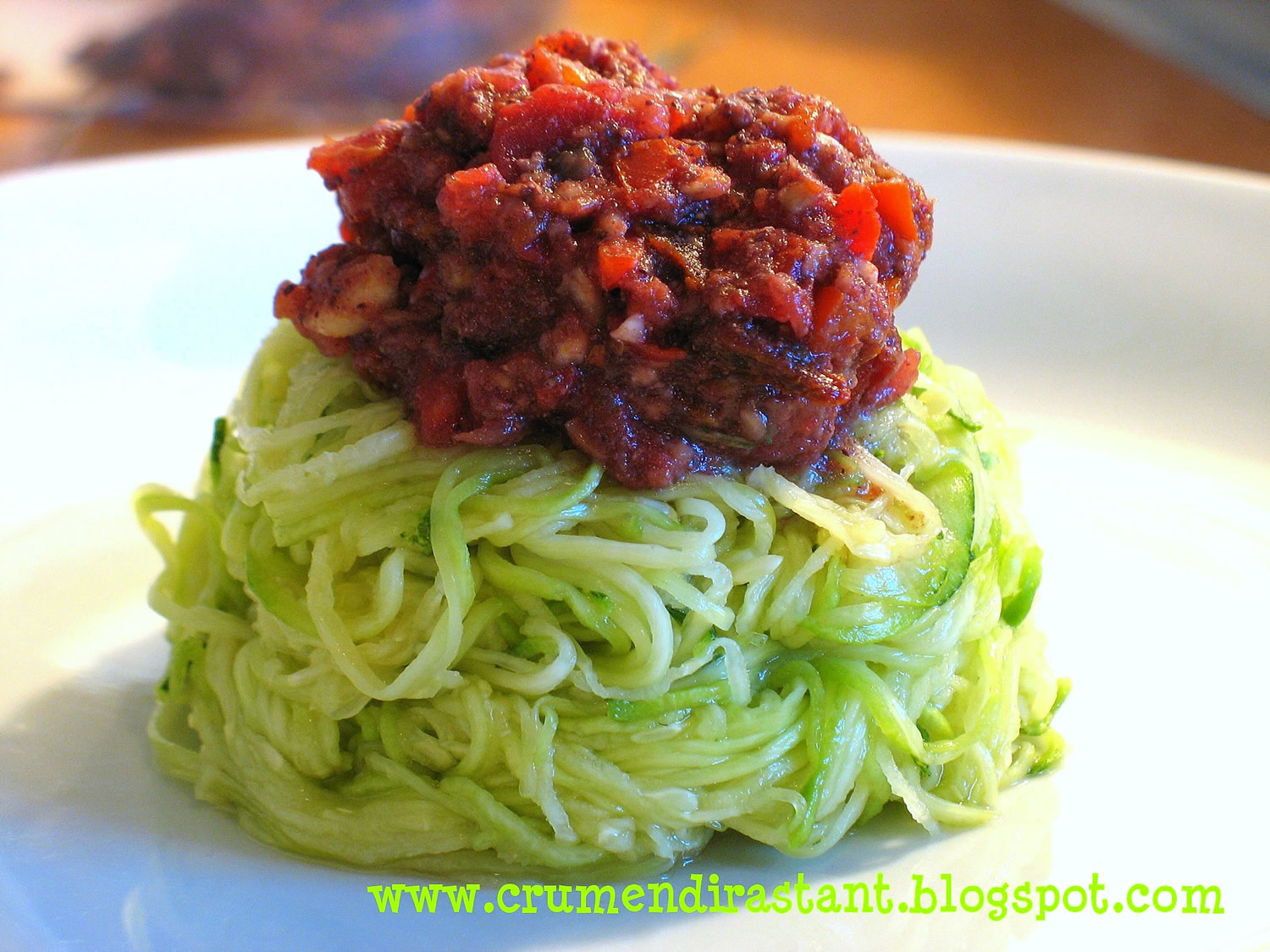 Zucchini salad with tomatoes