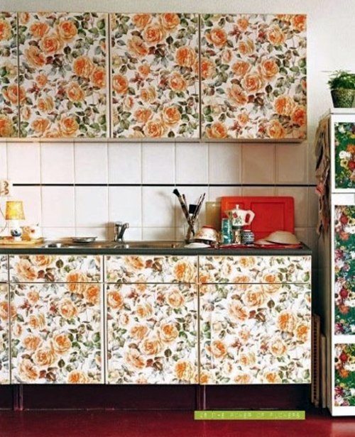 20 creative ideas for wallpaper in the kitchen area