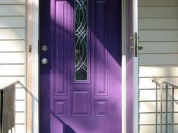 12 exquisite front door designs in purple color