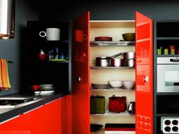 A festival of colors: red color in the kitchen