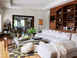 Attached Refined festive living area for parties