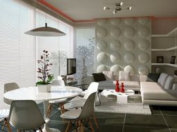 Attractive combination of living and dining room