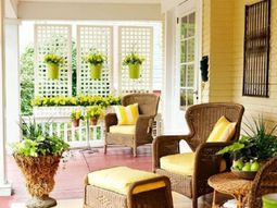 Beautiful, colorful porch ideas – cozy sitting area
