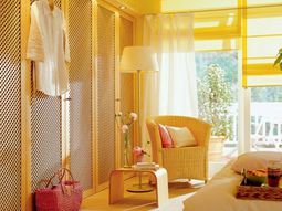 Bedroom in the attic with a large dressing room